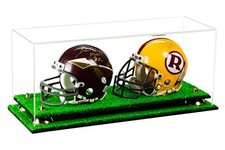 Usado, MINI Vitrine de Capacete de Futebol Transparente com Risers Dourados e Base de Relva (A019-GR) comprar usado Usado, MINI Vitrine de Capacete de Futebol Transparente com Risers Dourados e Base de Relva (A019-GR) comprar usado  Enviando para Brazil