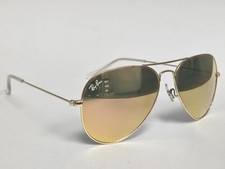 Óculos de sol Ray Ban grande dourado aviador espelho designer RB 3025 feito na Itália  comprar usado Óculos de sol Ray Ban grande dourado aviador espelho designer RB 3025 feito na Itália  comprar usado  Enviando para Brazil