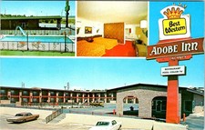 Cartão postal publicitário ROUTE 66, Adobe Inn, SANTA ROSA, Novo México - Petley comprar usado  Enviando para Brazil