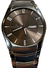 SKAGEN DENMARK SS DIA/DATA MASCULINO 531XLSXM1 38mm relógio mostrador marrom BATERIA NOVA comprar usado SKAGEN DENMARK SS DIA/DATA MASCULINO 531XLSXM1 38mm relógio mostrador marrom BATERIA NOVA comprar usado  Enviando para Brazil