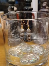 Fossil jasper earrings for sale  TORQUAY