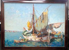 Tableau huile panneau d'occasion  Toulon-