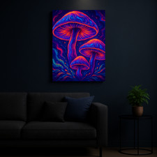 Neon mushroom canvas for sale  PLYMOUTH