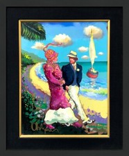 OTTO AGUIAR "CAMINHADA MATINAL" | PINTURA ACRÍLICA ORIGINAL SOBRE TELA | 34X28" EMOLDURADA, usado comprar usado  Enviando para Brazil