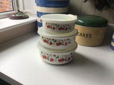 Enamel storage tins for sale  DRIFFIELD