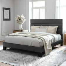Armação de cama plataforma queen size Allewie CA-HM-1011322-5 com tecido estofado comprar usado  Enviando para Brazil
