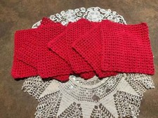 Conjunto feito à mão 7 pano de prato de algodão/lote de 7 banho de esfoliante de linho de cozinha vermelho , usado comprar usado  Enviando para Brazil