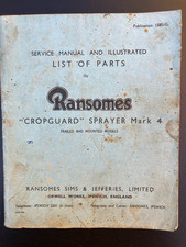 Ransomes cropguard sprayer for sale  MARKET RASEN