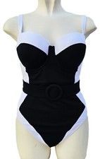 Monochrome underwired swimsuit for sale  LOUTH
