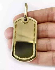 Pingente masculino amuleto de etiqueta de cachorro personalizado com corrente 18 folheado a ouro amarelo 14K comprar usado  Enviando para Brazil