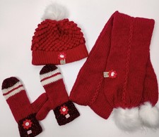 Red knitted woolen for sale  PRESTON