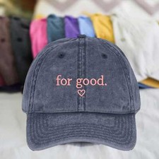 Chapéu bordado For Good, boné minimalista coração pai, presente saúde mental comprar usado  Enviando para Brazil