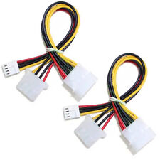 2x Netzteil Stromadapter Kabel Stecker Molex 4pol 5,25" auf 3.5 Floppy FDD+ 5.25 comprar usado  Enviando para Brazil