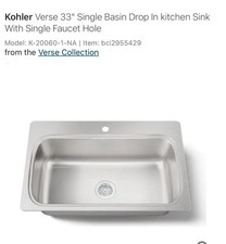 Kohler 20060 verse for sale  Hammond