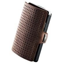 Używany, I-CLIP Oryginalny mini portfel skórzany w kolorze brązowym - model AdvantageR na sprzedaż  PL