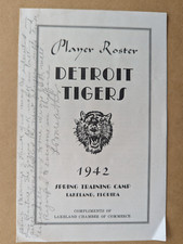 1942 Detroit Tigers Spring Training LISTA DE JOGADORES DE BEISEBOL: Lakeland, FL comprar usado  Enviando para Brazil