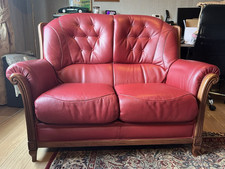 Red leather piece for sale  SKELMERSDALE