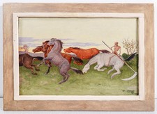 Quadro cavalli morte usato  Torino