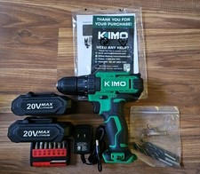 Conjunto de brocas sem fio KIMO 20V - 350 lb torque, 2 baterias + acessórios, usado comprar usado  Enviando para Brazil