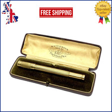 Vintage Waterman 42 1/2 Pluma Estilográfica en Caja 18K Maciza Oro Capa 18K Med, usado comprar usado  Enviando para Brazil