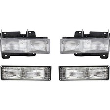 Kit de faróis para 1994-1999 GMC C1500 suburbano motorista e passageiro lateral, usado comprar usado  Enviando para Brazil