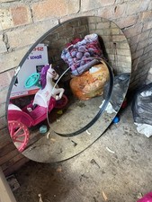 Circle glass mirror for sale  ROMFORD