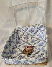 Cesta de bandeja de papel cônico Longaberger/2000 com floral azul/antigo  comprar usado  Enviando para Brazil
