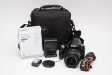 Sony A55 com 18-55mm f3.5-5.6 f3.5-5.6 SAM, estojo, batt+carregador apenas 17K atos comprar usado  Enviando para Brazil