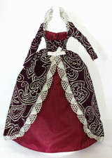 Roupas sociais elisabetana preta marrom vermelha rainha Alice colarinho renascentista Barbie comprar usado  Enviando para Brazil