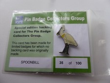 Rspb spoonbill pin for sale  TELFORD