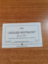 Etiquette chevalier montrachet d'occasion  Montigny-le-Bretonneux