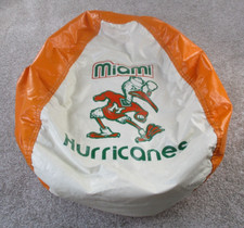 Usado, Vintage Miami University Bolsa de Feijão Cadeira Laranja Branco Furacões Anos 80 Zíper Duplo comprar usado  Enviando para Brazil