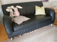 Ledersofa schwarz zweisitzer gebraucht kaufen  Wegberg