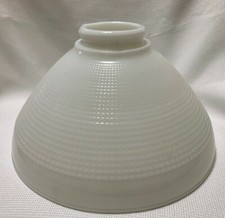 Abajur refletor de vidro opala 5-1/2" T, padrão waffle de 10 diâmetros, abajur de assoalho vintage comprar usado  Enviando para Brazil