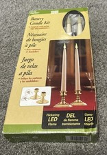 CARLON LED 2 velas cônicas cintilantes sem chama temporizador embutido feriado Natal comprar usado  Enviando para Brazil