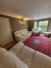 Leather sofa set for sale  EPSOM