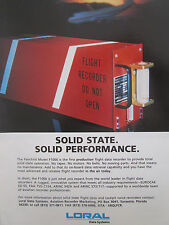 6/1992 PUB LORAL DATA SYSTEMS FAIRCHILD MODEL F1000 FLIGHT RECORDER ORIGINAL AD comprar usado  Enviando para Brazil