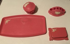 Vintage Schwarz Bros Plásticos Rosa Cômoda Vaidade com Bandeja LEIA DESC FALHAS, usado comprar usado  Enviando para Brazil