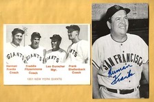 Tarjeta de gran tamaño TCMA 1951 New York Giants 1975 con Durocher + Herman Franks automática segunda mano  Embacar hacia Mexico