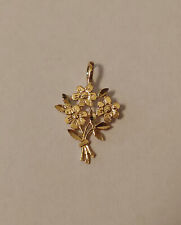 Usado, Novo pingente de berloque de ouro 14k pacote de flores comprar usado  Enviando para Brazil