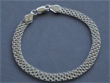  PULSEIRA ESTILO BISMARK 8" 5mm PRATA ESTERLINA ITALIANA ITÁLIA 925 comprar usado  Enviando para Brazil