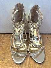 Strappy gold diamante for sale  UK