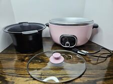 Usado, Panela lenta GreenLife Cook Duo cerâmica saudável antiaderente 6QT rosa  comprar usado  Enviando para Brazil