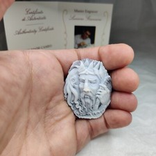 shell cameo "Poseidon", feito à mão, Master E.:L.Giannini comprar usado  Enviando para Brazil