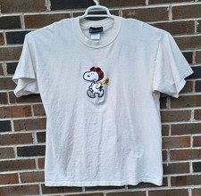 Camiseta Vintage Peanuts Bordada Snoopy Flight Extra Grande Anos 90 comprar usado  Enviando para Brazil
