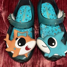 Sapatilhas infantis femininas 7Mini Melissa Ultragirl tubarão mary jane verde azul-petróleo comprar usado  Enviando para Brazil