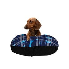 Azul Tartán Patas Huesos 76.2cm Suave Cómodo Perro Gato Cachorro Cama Clearance, usado comprar usado  Enviando para Brazil