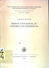 Prolog epilog goethes gebraucht kaufen  Koblenz