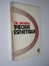 Theodore adorno theorie d'occasion  Estissac
