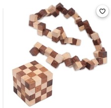 Snake cube wooden for sale  WADEBRIDGE